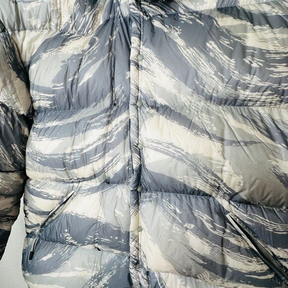 Moncler Genius Muted Cream Blue Gray Sage Army Paint Swatch Hooded Down Jacket S - Picture 5 of 16